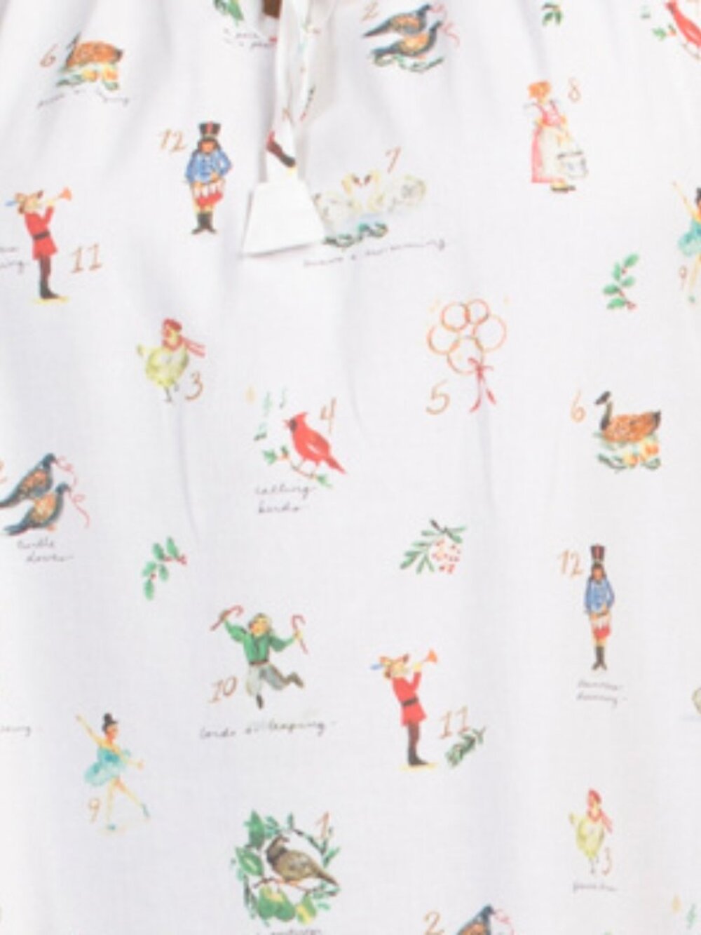 PETITE PLUME Cotton Twill 12 Days Of Christmas Delphine Nightgown - Picture 6 of 6